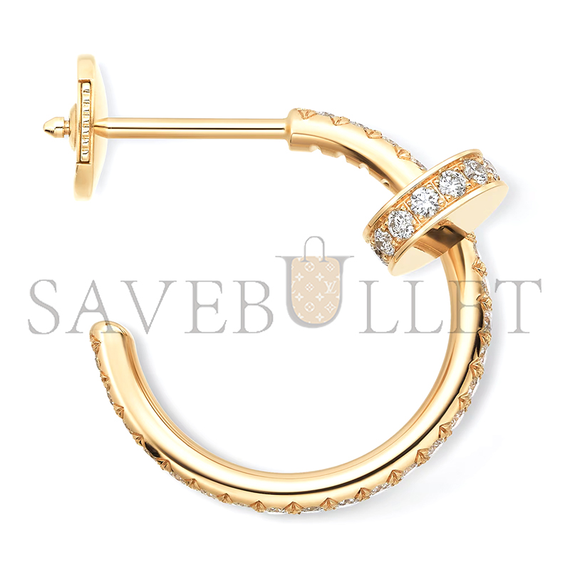 CARTIER JUSTE UN CLOU HOOP EARRINGS, SMALL MODEL, PAVED B8301430